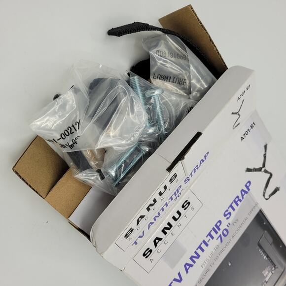 NIB Sanus TV Antitip Strap for up to 70" TV #A701-B1 - Picture 6 of 6